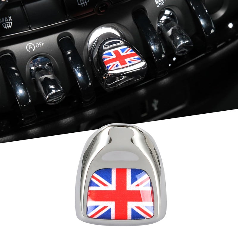 TOMALL Car Engine Start Stop Button Cover Compatible with Mini Cooper F56 F55 F57 F54 F60 - Push Start Button Trim Ignition Ring Cap for Car Interior Accessories (Union Jack) - Image 1